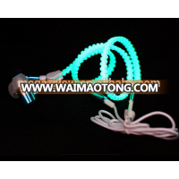 2016 New arrival beautiful led earphone/sport earphone/glowing earphone